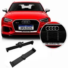 Suporte Placa Mini Dianteira Audi Sem Furar Grade Encaixe Perfeito