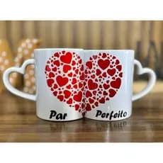 Caneca Dupla Casal Encaixe Love Personalizada