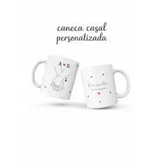 Par de Caneca Personalizada para Casal Branca | Presente Criativo e Romântico