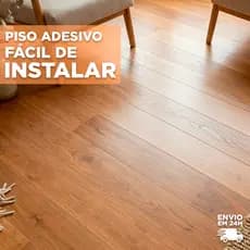 Piso MDF Autocolante Decorativo 45x11 para Renovar Ambiente Interno Sem Quebra