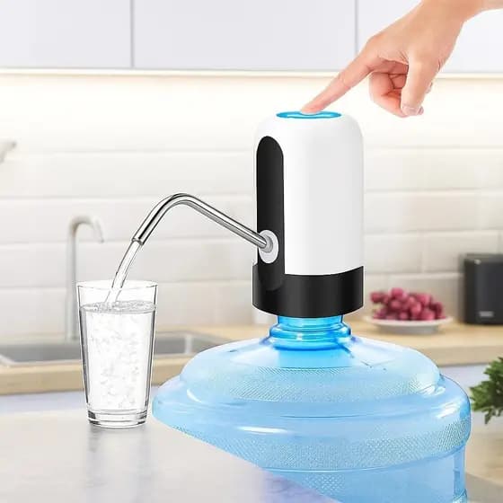 Bebedouro galão bomba eletrica agua USB sensor automatico recarregavel puxador portatil