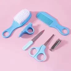 Kit higiene bebe 6 pecas cortador unha pente escova cabelo limpeza cuidados recém nascido
