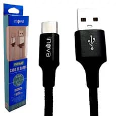 Cabo Carregador Android Tipo C Rápido Turbo Reforçado Inova