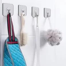 20 Gancho Adesivo Parede Multi Funcional Autocolante Casa Cozinha Quarto Banheiro Organizado