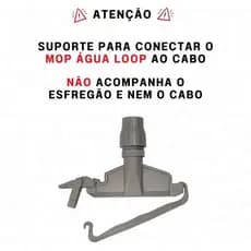 Suporte Plastico Tipo Garra / Haste Para Mop Úmido Multiuso cor cinza