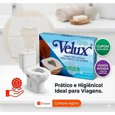 Protetor De Assento Vaso Sanitário Descartável Com  40 Unidades - Velux