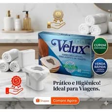 Protetor De Assento Sanitário Privada Cor Branco Liso Velux Kit 80 unidades
