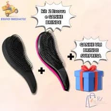 Kit Escova De Cabelo Escova Mágica 2 Itens Escova De Cabelo
