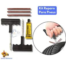 Kit Reparo Pneus Sem Camara Kit Remendo Reparo De Pneu + Macarrão Para Pneu