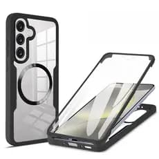 Capa Completa À Prova De Choque Para Samsung Galaxy A07 A17 A16 A26 A36 A56 Transparente De Carregamento Sem Fio