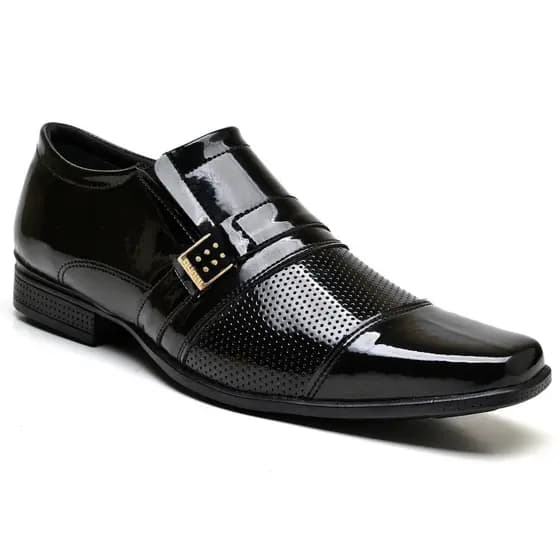 Sapato Social Masculino Verniz Super Confortavel
