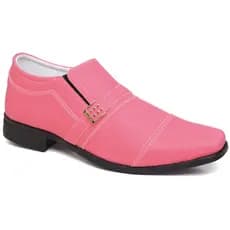 Sapato Social Masculino Rosa Pink Detalhe em Metal Super Confortavel Dia a Dia