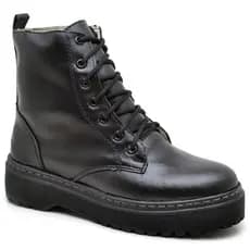 Bota Coturno Feminino Solado Tratorado Cano Médio Estilo e Conforto