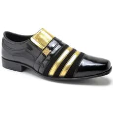 Sapato Social Masculino Confort Elegance Dourado
