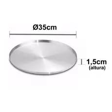 Assadeira De Pizza Com Aba Em Alumínio 35x1,5cm - Arnix