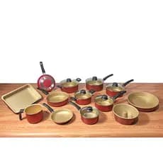 Conjunto 13 peças Antiaderente Teflon com Tampa de Vidro