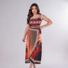 Conjunto Body Maiô + Pareô Saíde de Praia e Banho Kit Canga Moda Praia