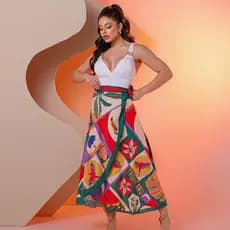 Maiô Feminino Forrado Plus Size Com Saída De Praia Canga De Banho Body Curvi