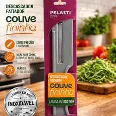 Fatiador de Legumes com lamina em inox pelasti utensilio de cozinha pratico