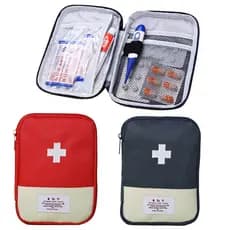Necessaire Portátil de Primeiros Socorros para Viagens e Emergências Bolsa Estojo Para Medicamentos