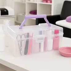 Maleta Multiuso Frasqueira Organizadora Para Manicure C/ Divisória Removível Make Esmalte