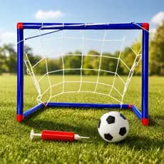 Trave com Rede Futebol Golzinho Mini + Bola + Bomba de Encher Infantil Menino Copa Mundo 2026