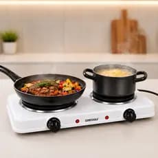 Fogareiro Elétrico por Indução 1 ou 2 Bocas 127V 220V Fogão Camping Acampamento Portátil Cooktop