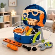 Kit Maleta Ferramentas Infantil Brinquedo Construção Montagens Faz de Conta Mega Oficina 23 peças
