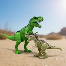 Kit 2 Dinossauros Infantil Articulado Luz Som Rugido Brinquedo Jurassic Realista Movimento Criança