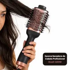 Escova Secador Profissional Cabelo Bivolt 1300w Modelador Alisador Volume Secagem Rápida