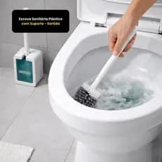 Escova Sanitária Plástica Com Suporte Higienizador Para Banheiro Resistência Durabilidade Sortida