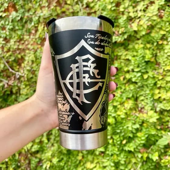 Copo Térmico  Personalização em 360 Graus FLUMINENSE 473 ML Personalizado Time