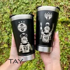 Copo Térmico Personalizado Pai e Filho Torcedores de Times 473ML