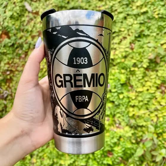 Copo Térmico  Personalização em 360 Graus GRÊMIO 473 ML Personalizado Time