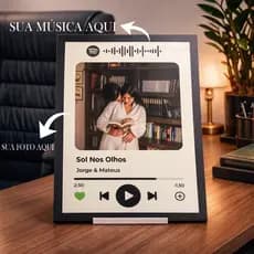 Quadro Spotify Personalizado | Foto + MDF 3mm + Suporte | Decoração Romântica