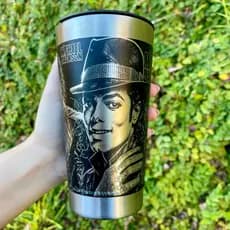 Copo Térmico MICHAEL JACKSON 473ml – Gravação 360° a Laser