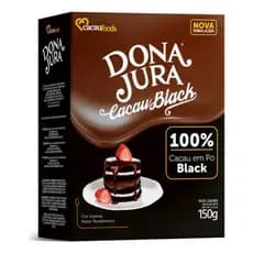Cacau Em Pó 100% Alcalino Black Dona Jura 150g