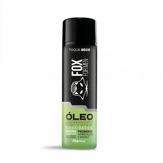 Óleo Para Barba em Spray 60ml Fox For Men – Hidrata, Perfuma e Alinha a Barba