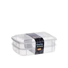 Porta Frios presunto e queijo dois andares transparente perfeito par sua organização
