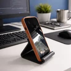 Suporte para Celular de Mesa Portátil Compacto Base Estável