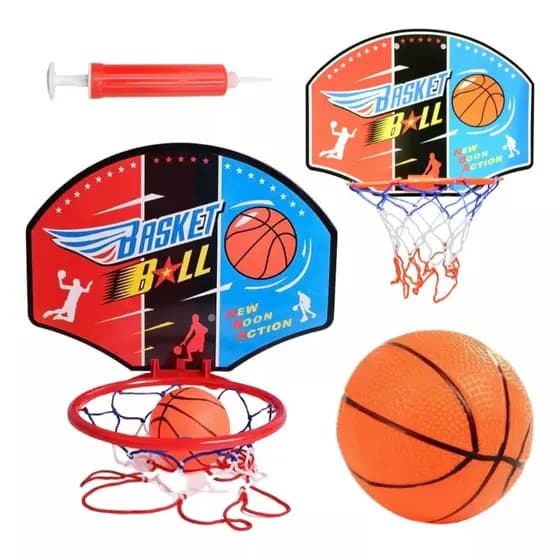 Cesta de Basquete Infantil Completa: Tabela, Bola e Bomba - Diversão e Desenvolvimento Garantidos