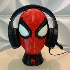 suporte de fone ouvido gamer - headset - homem aranha - spider man (Vermelho)