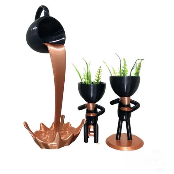 kit xicara flutuante 2 bob com plantinhas