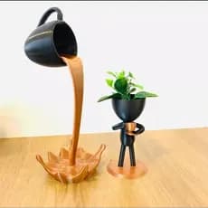 Cantinho Decorativo Do Café Com Vaso Bob E Xícara Flutuante (X1BC)