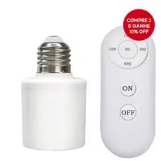 Soquete de bocal inteligente E27, interruptor sem fio de controle remoto para lâmpdaa LED, liga/desliga para lustre