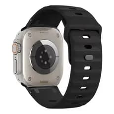 Pulseira Para Apple Watch Ultra 49mm 45mm 44mm 42m Cor Preto