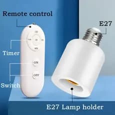 Tomada De Lâmpada Inteligente Interruptor De Controle Remoto Sem Fio Bases LED Liga/Desliga Sala Lustre Temporizador