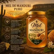 mel de abelhas sem ferrão puro jataí e manduri 200g 100% orgânico