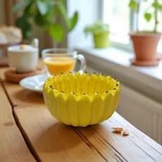 Tigela Bowl Banana Feito em Cerâmica Para Frutas Sobremesas