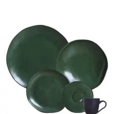 Aparelho de Jantar 30 peças Orgânico Stoneware Arauco Porto Brasil Jantar Buffet Casa +  BRINDE
